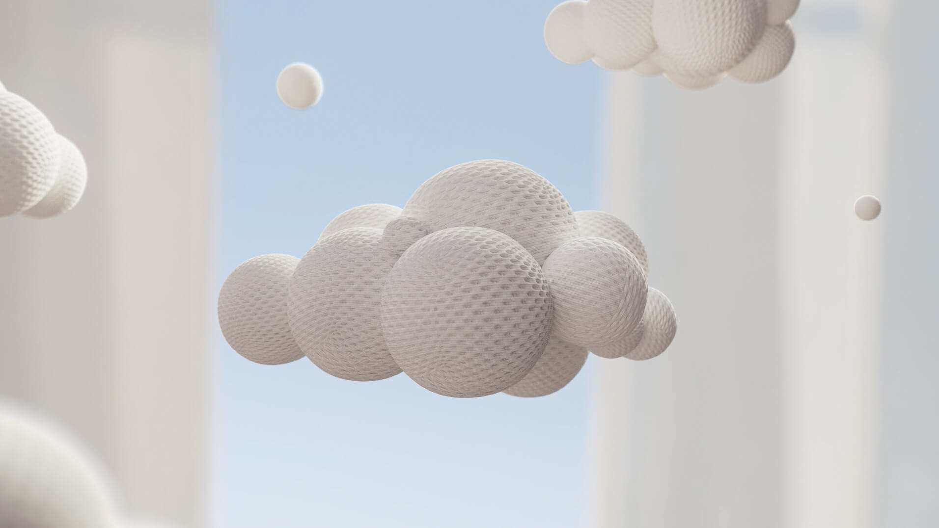 Koala Kloudcel television campaign commercial showing stylised 3D CGI VFX fluffy cloud.