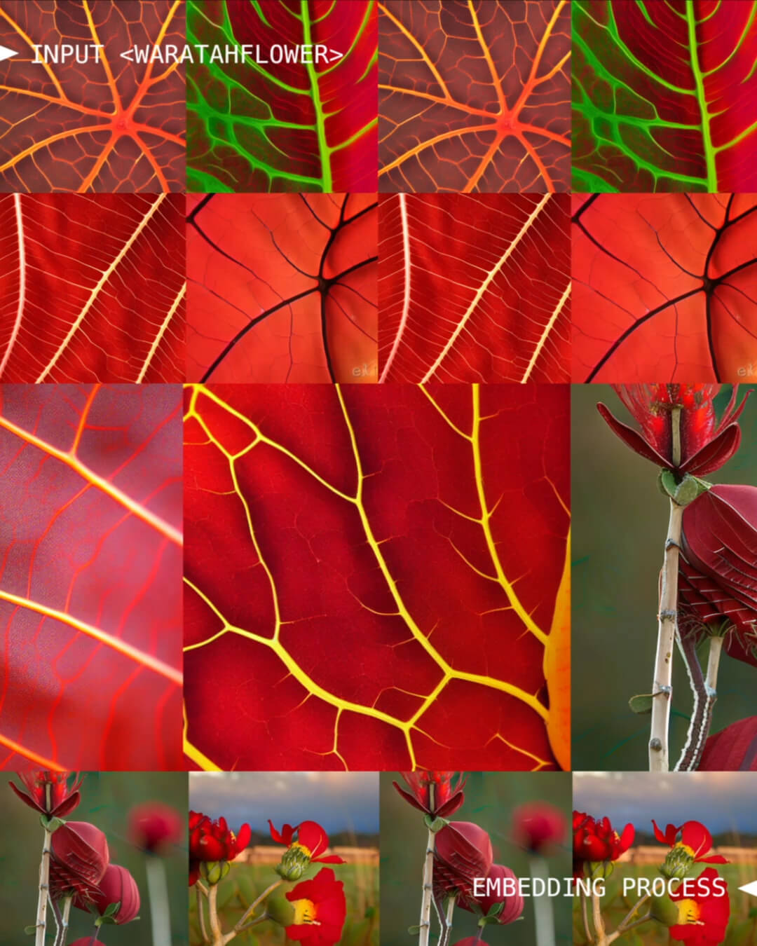 Collage image showing machine learning process used to generate VANDAL AI Atelier using generative artificial intelligence art using Stable Diffusion.